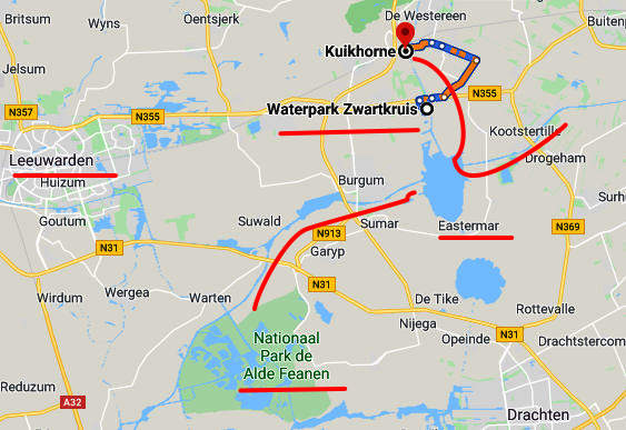 Zwartkruis Waterpark en het water in Friesland